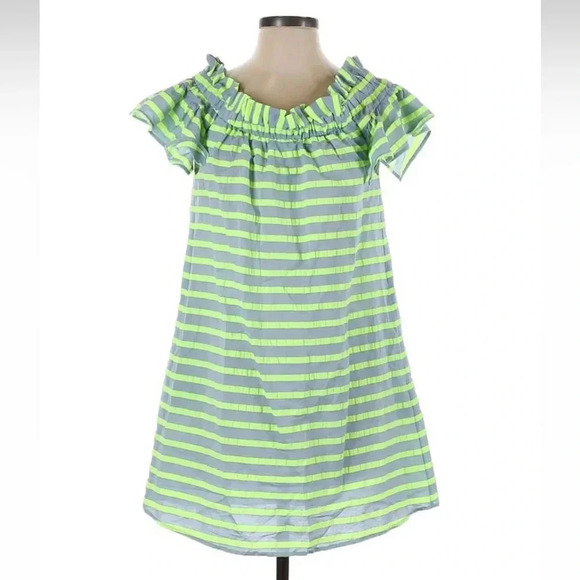 Anthropologie Corey Lynn Calter Bayside Stripe Off The Shoulder Dress Size XS - Picture 3 of 5
